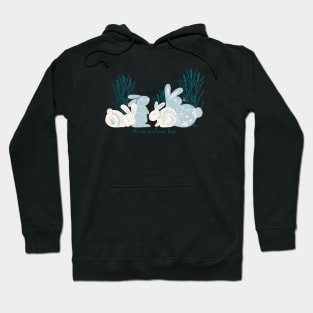 The Air Is Cleaner Here - Calm Rabbits Soft Colour Version Hoodie